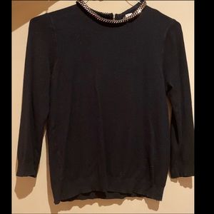 Black long sleeve top